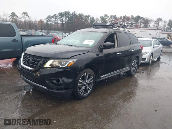 2020 Nissan Pathfinder Platinum with VIN 5N1DR2DM2LC597568, listed as a IAAI auction lot 41868520 with 50,794 mi miles. Bid and sale history available at carsss.com. Image 2.