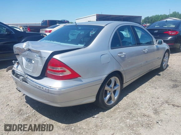 2004 Mercedes-Benz C 230 Kompressor with VIN WDBRF40J84F511575, listed as a IAAI auction lot 42133799 with 120,633 mi miles and . Bid and sale history available at DreamBid. Image 4.