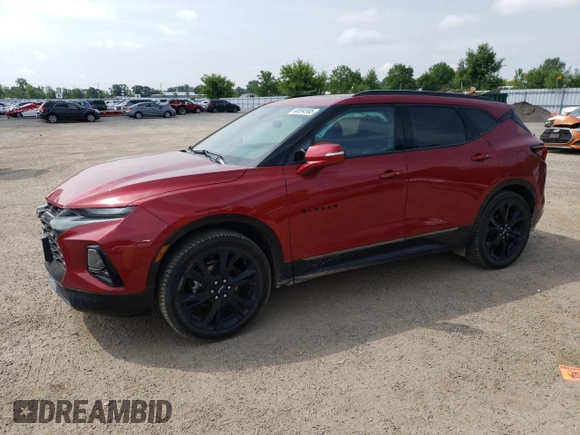 2021 Chevrolet Blazer RS with VIN 3GNKBKRS8MS527583, listed as a Copart auction lot 60694995 with 82,741 mi miles and Clean title. Bid and sale history available at DreamBid. Image 1.