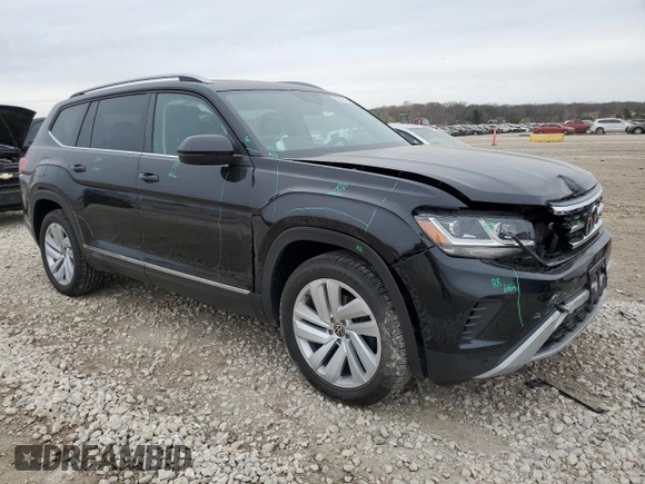 2021 Volkswagen Atlas SEL with VIN 1V2BP2CAXMC603447, listed as a Copart auction lot 50500474 with 52,691 mi miles and Salvage title. Bid and sale history available at DreamBid. Image 4.