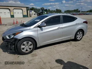 2016 Hyundai Elantra SE with VIN 5NPDH4AEXGH787046, listed as a Copart auction lot 58383575 with 155,455 mi miles and Salvage title. Bid and sale history available at DreamBid. Image 1.