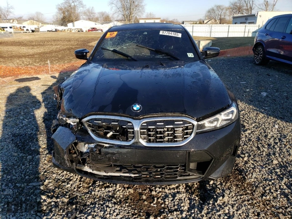 2024 BMW 3 Series M340i xDrive with VIN 3MW49FF00R8E53312, listed as a Copart auction lot 87704185 with 0 mi miles and Salvage Title. Bid and sale history available at carsss.com. Image 5.