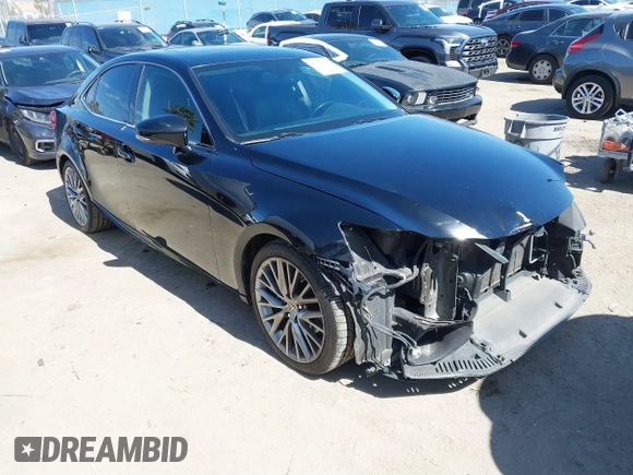 2015 Lexus IS 250 with VIN JTHBF1D20F5065532, listed as a IAAI auction lot 41708326 with 121,920 mi miles. Bid and sale history available at carsss.com. Image 1.
