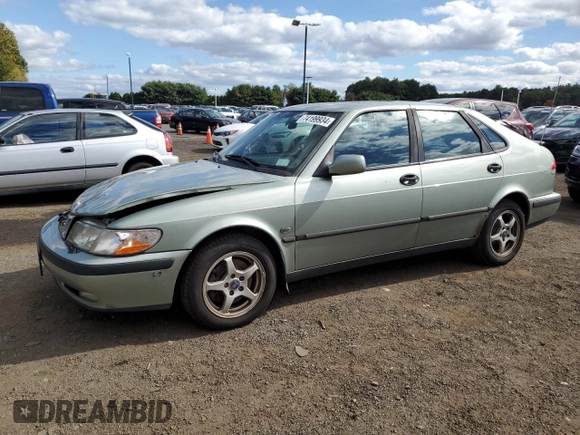 2001 Saab 9-3 with VIN YS3DD58H312055229, listed as a Copart auction lot 74199934 with 160,996 mi miles and Non Repairable. Bid and sale history available at carsss.com. Image 1.