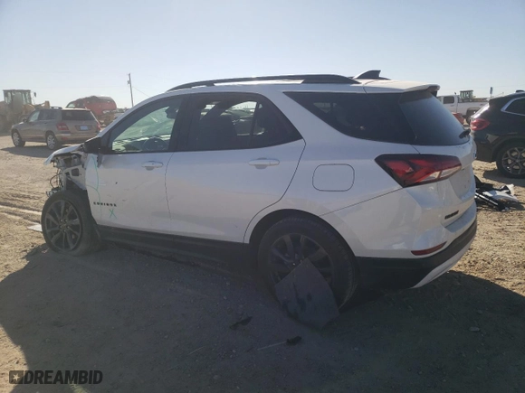 2024 Chevrolet Equinox RS with VIN 3GNAXMEG2RL370855, listed as a Copart auction lot 45922375 with 8,582 mi miles and Salvage Title. Bid and sale history available at carsss.com. Image 2.