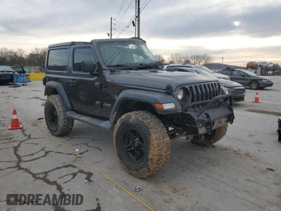 2018 Jeep Wrangler Sport with VIN 1C4GJXAG6JW320082, listed as a Copart auction lot 46757405 with 78,256 mi miles and Salvage Title. Bid and sale history available at carsss.com. Image 4.