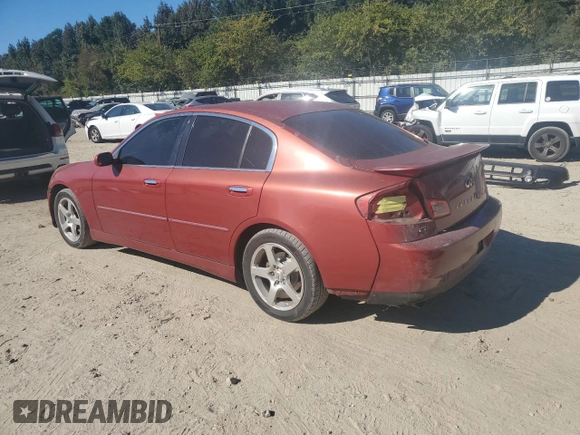 2003 Infiniti G35 w/Leather with VIN JNKCV51EX3M315888, listed as a Copart auction lot 76569644 with 181,177 mi miles and Salvage Title. Bid and sale history available at DreamBid. Image 2.