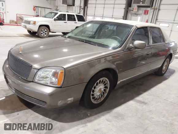 2000 Cadillac DeVille z VIN 1G6KD54Y6YU265538, wystawiony jako IAAI lot #41748755 z przebiegiem 159 676 mil mil oraz . Historia ofert i sprzedaży dostępna na DreamBid. Obrazek 2.