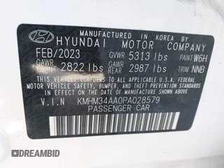 2023 Hyundai Ioniq 6 SEL z VIN KMHM34AA0PA028579, wystawiony jako IAAI lot #42171621 z przebiegiem 24 606 mil mil oraz . Historia ofert i sprzedaży dostępna na DreamBid. Obrazek 9.