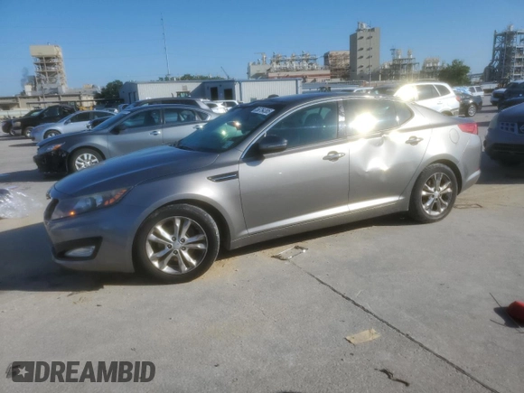 2013 Kia Optima EX with VIN 5XXGN4A7XDG243970, listed as a Copart auction lot 56754385 with 191,010 mi miles and Salvage title. Bid and sale history available at DreamBid. Image 1.