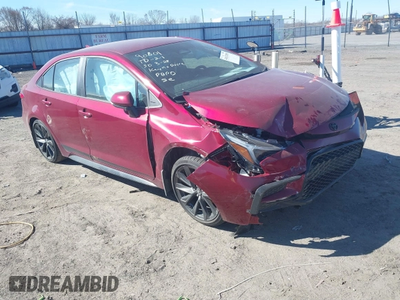 2024 Toyota Corolla SE with VIN 5YFS4MCEXRP217005, listed as a IAAI auction lot 41621895 with 4,177 mi miles and . Bid and sale history available at DreamBid. Image 1.