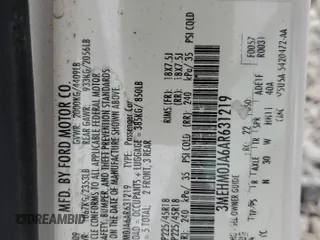 2010 Mercury Milan Premier z VIN 3MEHM0JA6AR631219, wystawiony jako Copart lot #58241505 z przebiegiem 140 037 mil mil oraz Szkody całkowita. Historia ofert i sprzedaży dostępna na DreamBid. Obrazek 12.