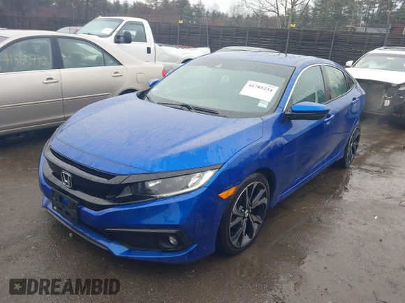 2019 Honda Civic Sport with VIN 2HGFC2F80KH602942, listed as a IAAI auction lot 41785234 with 82,661 mi miles and . Bid and sale history available at DreamBid. Image 17.