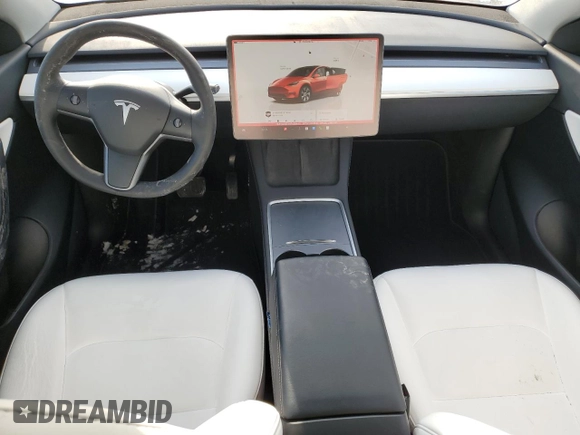 2022 Tesla Model Y Long Range with VIN 7SAYGDEE1NF458443, listed as a Copart auction lot 46497265 with 59,721 mi miles and Salvage Title. Bid and sale history available at carsss.com. Image 8.
