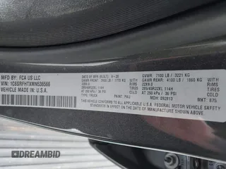 2021 Ram 1500 Limited with VIN 1C6SRFHTXMN536566, listed as a IAAI auction lot 42470029 with 50,728 mi miles and . Bid and sale history available at DreamBid. Image 9.