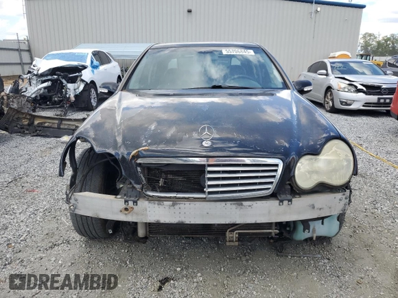 2003 Mercedes-Benz C 240 with VIN WDBRF61J93E013383, listed as a Copart auction lot 55706845 with 201,576 mi miles and Salvage title. Bid and sale history available at DreamBid. Image 5.