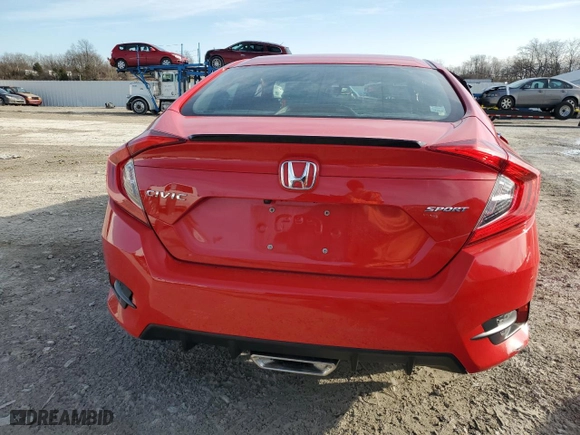 2019 Honda Civic Sedan Sport with VIN 2HGFC2F83KH517111, listed as a Copart auction lot 44575435 with 69,123 mi miles and Salvage Title. Bid and sale history available at carsss.com. Image 6.