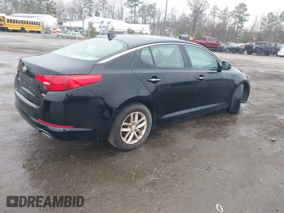 2013 Kia Optima LX with VIN 5XXGM4A71DG176369, listed as a IAAI auction lot 41875304 with 1 mi miles. Bid and sale history available at carsss.com. Image 4.