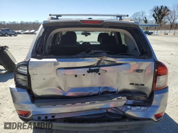 2015 Jeep Compass Sport with VIN 1C4NJDBB4FD426641, listed as a Copart auction lot 47440235 with 124,386 mi miles and Salvage Title. Bid and sale history available at carsss.com. Image 6.