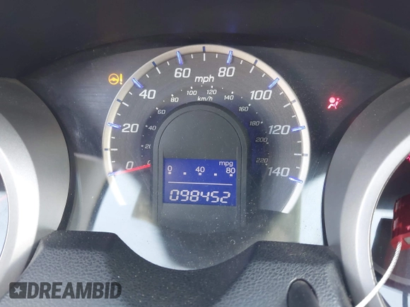2013 Honda Fit with VIN JHMGE8H32DC018130, listed as a IAAI auction lot 41980172 with 98,452 mi miles. Bid and sale history available at carsss.com. Image 7.