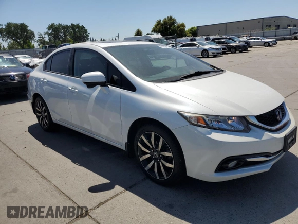 2015 Honda Civic EX-L with VIN 19XFB2F97FE258294, listed as a Copart auction lot 54789935 with 65,871 mi miles and Salvage Title. Bid and sale history available at carsss.com. Image 4.