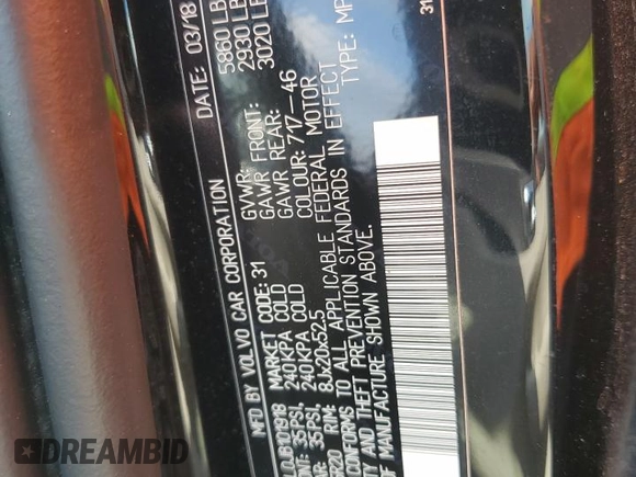 2018 Volvo XC60 Inscription with VIN LYVBR0DL0JB101918, listed as a Copart auction lot 51936114 with 72,798 mi miles and Non Repairable. Bid and sale history available at carsss.com. Image 13.