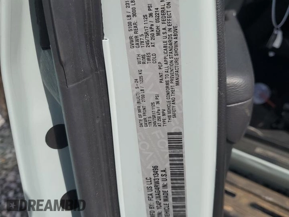 2024 Jeep Wrangler Sport S z VIN 1C4PJXAG4RW313496, wystawiony jako Copart lot #49688305 z przebiegiem 13 304 mil mil oraz Szkoda całkowita • Salvage title. Historia ofert i sprzedaży dostępna na DreamBid. Obrazek 14.