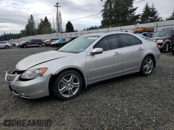 2006 Acura RL with VIN JH4KB16526C000258, listed as a Copart auction lot 50837075 with 129,833 mi miles and Salvage Title. Bid and sale history available at DreamBid. Image 1.