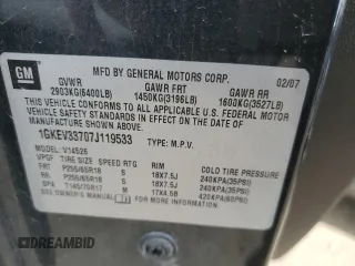2007 GMC Acadia SLT with VIN 1GKEV33707J119533, listed as a Copart auction lot 50095005 with 184,902 mi miles and Salvage Title. Bid and sale history available at carsss.com. Image 13.
