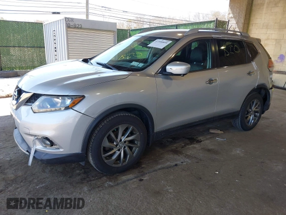 2015 Nissan Rogue SL with VIN 5N1AT2MV4FC892446, listed as a IAAI auction lot 41990895 with 185,423 mi miles and . Bid and sale history available at carsss.com. Image 17.