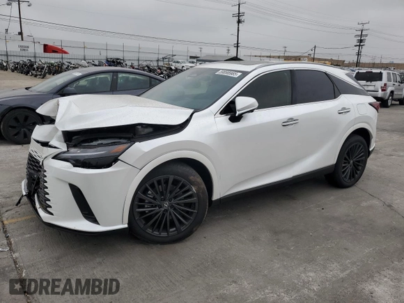 2025 Lexus RX 350h с VIN 2T2BBMCAXSC073900, выставлен на аукционе Copart как лот 59898985 с пробегом 3 409 миль миль и Списание • Salvage title. История ставок и продаж доступна на DreamBid. Изображение 1.