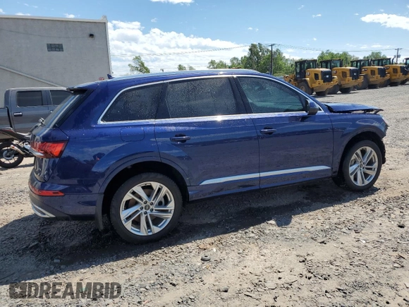 2021 Audi Q7 Premium with VIN WA1AJAF71MD041774, listed as a Copart auction lot 56676145 with 46,500 mi miles and Salvage title. Bid and sale history available at DreamBid. Image 3.
