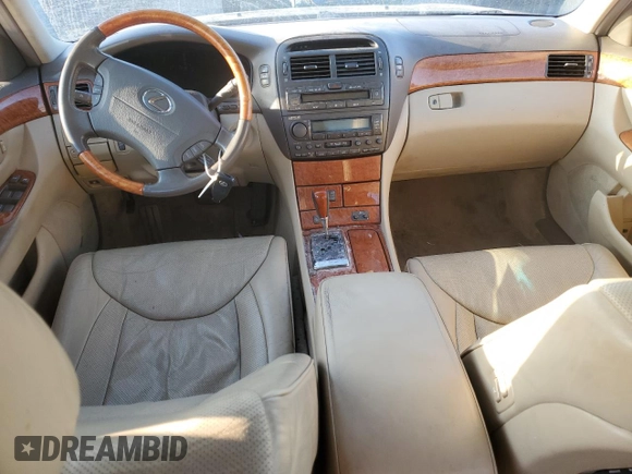 2004 Lexus LS 430 with VIN JTHBN36F440149975, listed as a Copart auction lot 49853965 with Not Provided miles and Salvage Title. Bid and sale history available at DreamBid. Image 8.