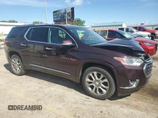 2018 Chevrolet Traverse Premier z VIN 1GNERKKW3JJ127918, wystawiony jako Copart lot #55438525 z przebiegiem 134 336 mil mil oraz Szkoda całkowita • Salvage title. Historia ofert i sprzedaży dostępna na DreamBid. Obrazek 4.