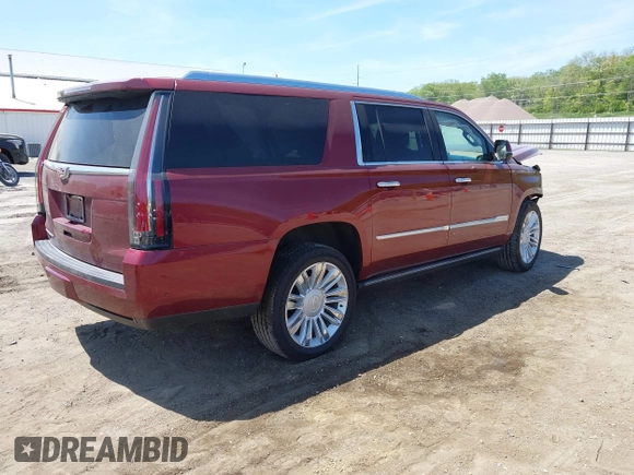 2018 Cadillac Escalade ESV Platinum z VIN 1GYS4KKJXJR270598, wystawiony jako IAAI lot #42238452 z przebiegiem 60 194 mil mil oraz . Historia ofert i sprzedaży dostępna na DreamBid. Obrazek 4.