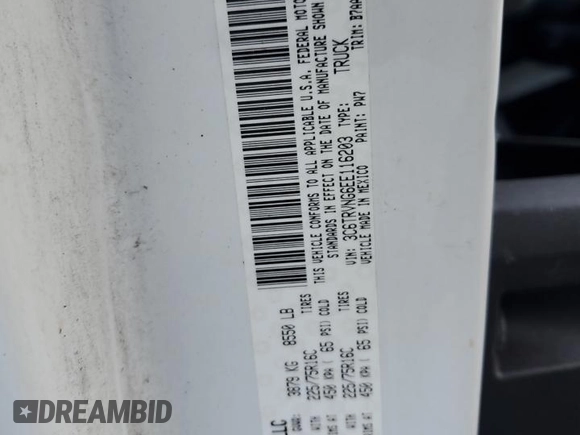 2014 Ram ProMaster Cargo with VIN 3C6TRVNG6EE116203, listed as a Copart auction lot 80209864 with 325,482 mi miles and Clean Title. Bid and sale history available at carsss.com. Image 12.