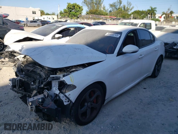 2017 Alfa Romeo Giulia with VIN ZARFAEBN8H7545935, listed as a Copart auction lot 35959713 with 42,701 mi miles. Bid and sale history available at carsss.com. Image 1.