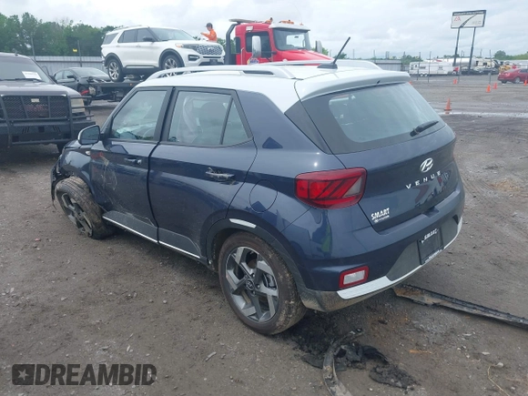 2024 Hyundai Venue SEL with VIN KMHRC8A32RU298638, listed as a IAAI auction lot 39283776 with 1,370 mi miles and . Bid and sale history available at DreamBid. Image 3.