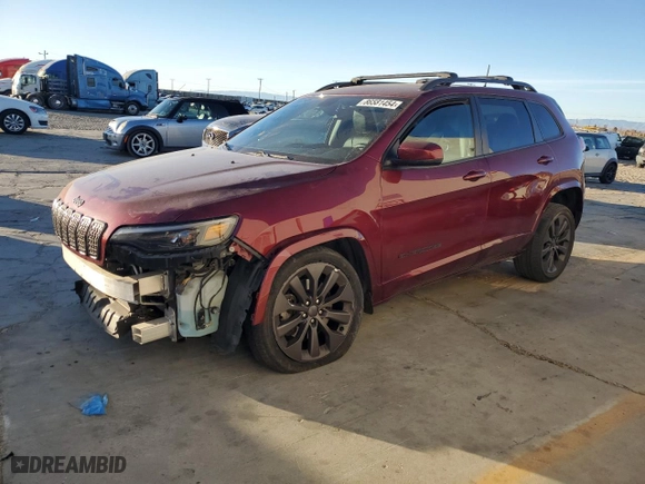 2019 Jeep Cherokee Limited with VIN 1C4PJLDX3KD373579, listed as a Copart auction lot 86581454 with 44,382 mi miles and Salvage Title. Bid and sale history available at carsss.com. Image 1.
