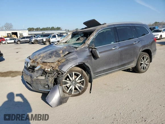 2021 Honda Pilot Elite with VIN 5FNYF6H06MB041491, listed as a Copart auction lot 46832545 with 95,769 mi miles and Salvage Title. Bid and sale history available at carsss.com. Image 1.