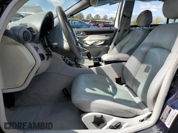 2003 Mercedes-Benz C 240 with VIN WDBRF61JX3A513527, listed as a Copart auction lot 49860405 with 95,524 mi miles and Salvage title. Bid and sale history available at DreamBid. Image 7.