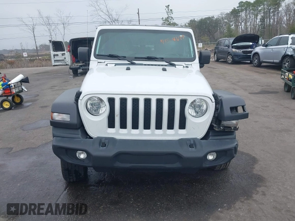 2022 Jeep Wrangler Unlimited Sport with VIN 1C4HJXDN2NW251041, listed as a IAAI auction lot 41558677 with 61,120 mi miles and . Bid and sale history available at DreamBid. Image 12.