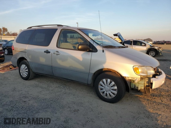 2002 Toyota Sienna LE with VIN 4T3ZF13C62U465091, listed as a Copart auction lot 84189124 with 191,181 mi miles and Salvage Title. Bid and sale history available at carsss.com. Image 4.