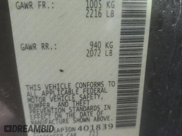 2013 Nissan Altima S with VIN 1N4AL3AP3DN401839, listed as a Copart auction lot 41802125 with Not Provided miles and Salvage Title. Bid and sale history available at carsss.com. Image 14.