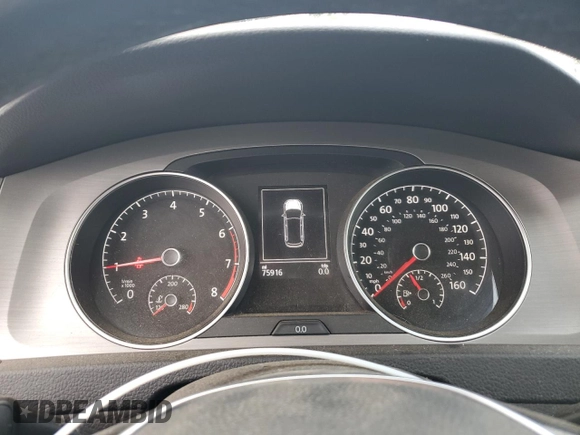 2016 Volkswagen Golf SportWagen TSI S with VIN 3VWC17AU6GM511074, listed as a Copart auction lot 85821404 with 75,916 mi miles and Salvage Title. Bid and sale history available at carsss.com. Image 9.