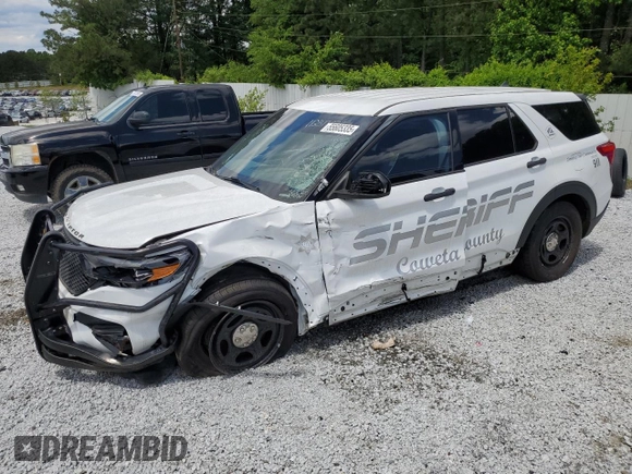 2022 Ford Explorer z VIN 1FM5K8AC1NGB17877, wystawiony jako Copart lot #55605335 z przebiegiem 28 980 mil mil oraz Szkoda całkowita • Salvage title. Historia ofert i sprzedaży dostępna na DreamBid. Obrazek 1.