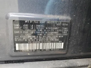2014 Subaru Outback 2.5i Limited with VIN 4S4BRBKC0E3277752, listed as a Copart auction lot 57913844 with 106,653 mi miles and Salvage Title. Bid and sale history available at carsss.com. Image 15.