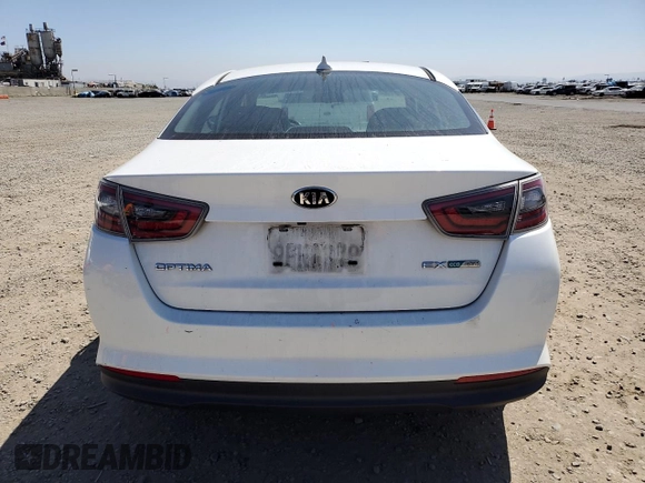 2015 Kia Optima Hybrid EX with VIN KNAGN4AD9F5080125, listed as a Copart auction lot 52400545 with 128,724 mi miles and Salvage Title. Bid and sale history available at carsss.com. Image 6.