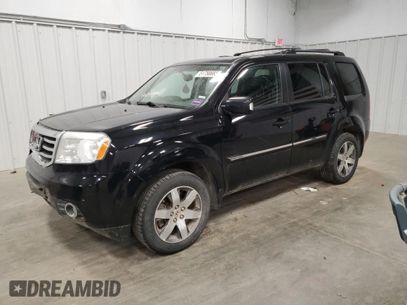 2015 Honda Pilot Touring with VIN 5FNYF4H9XFB038924, listed as a Copart auction lot 51756665 with 189,205 mi miles and Salvage Title. Bid and sale history available at DreamBid. Image 1.