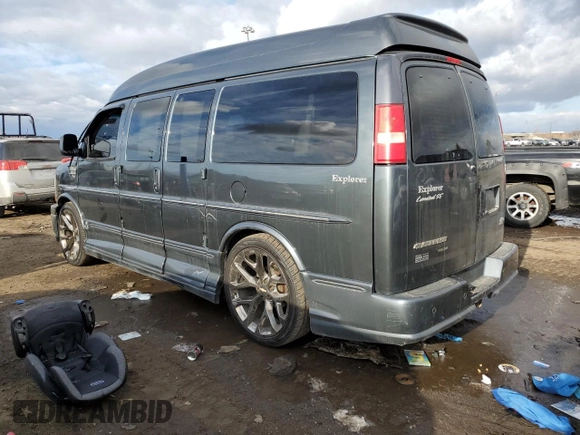 2014 GMC Savana Cargo Van Upfitter with VIN 1GDS7DC47E1140585, listed as a Copart auction lot 43128385 with 113,312 mi miles and Clean Title. Bid and sale history available at carsss.com. Image 2.